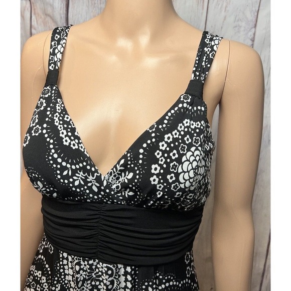SPEECHLESS Black & White Paisley Knee Length Dress Size M - Picture 3 of 10